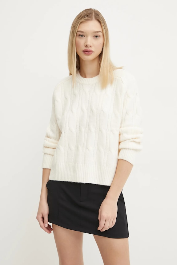 Abercrombie & Fitch pulover din amestec de lana groase bej KI150.4457.178