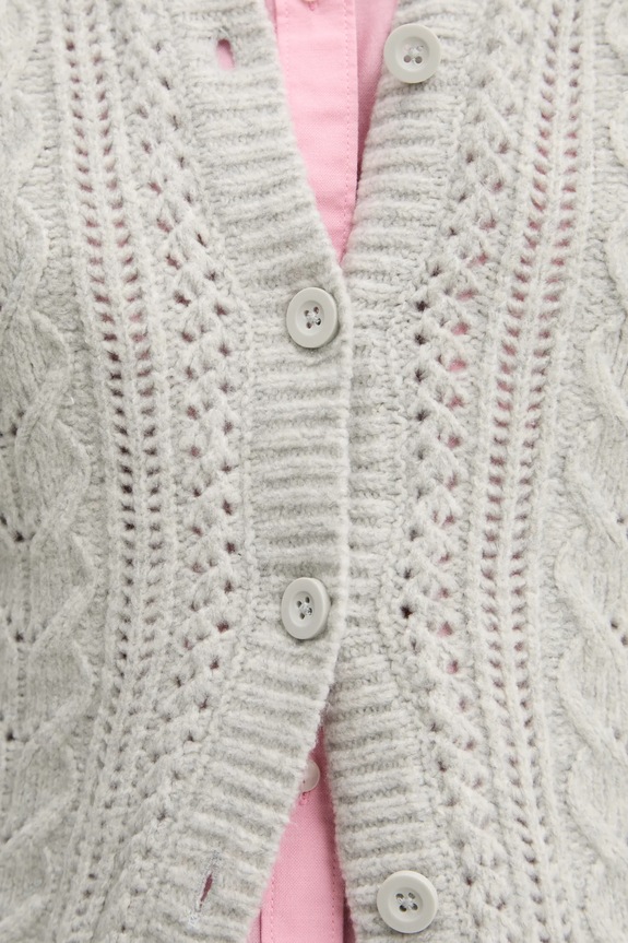 Πλεκτή ζακέτα Hollister Co. KI350.4253.112 γκρί