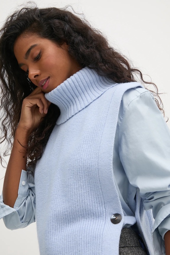 Pedro del Hierro mellény gyapjú keverékből 5508905 kék