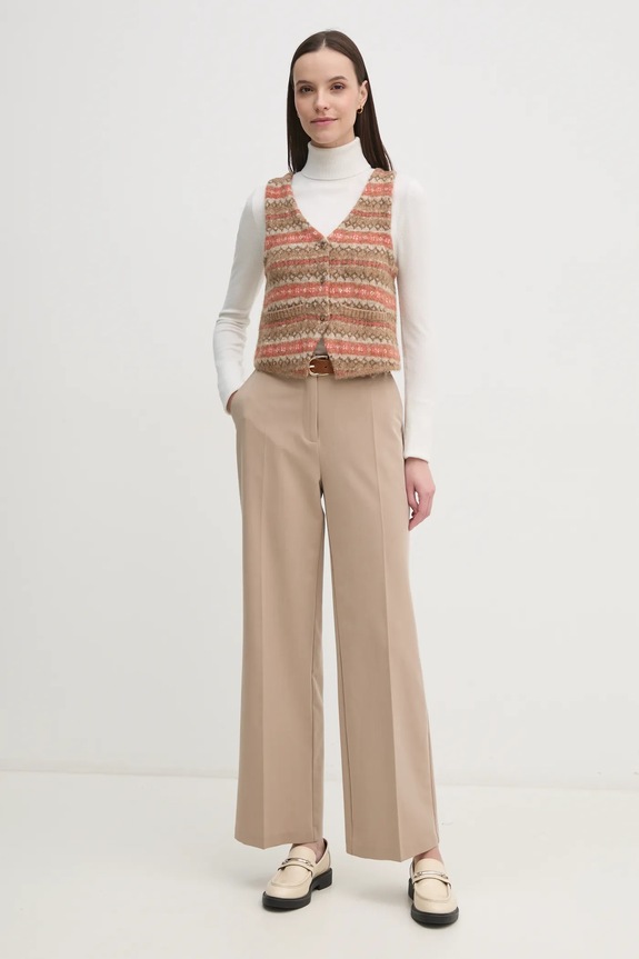 Vesta s prímesou vlny Hoss Intropia 6318058 hnedá AW24