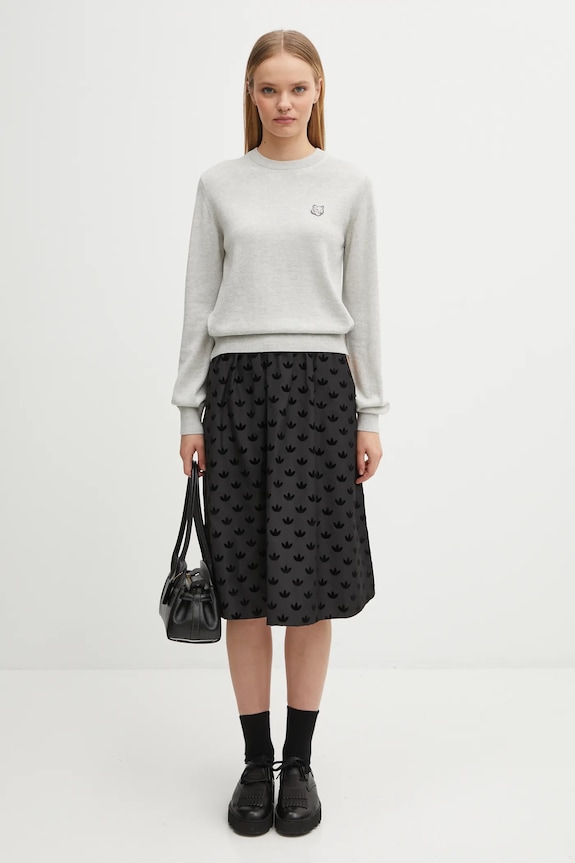 Шерстяной свитер Maison Kitsuné Bold Fox Head Patch MW00801KT1036 серый