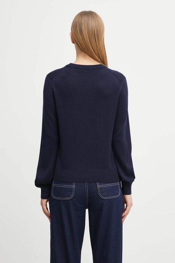 Одежда Шерстяной свитер Maison Kitsuné Bold Fox Head Patch MW00801KT1036 тёмно-синий