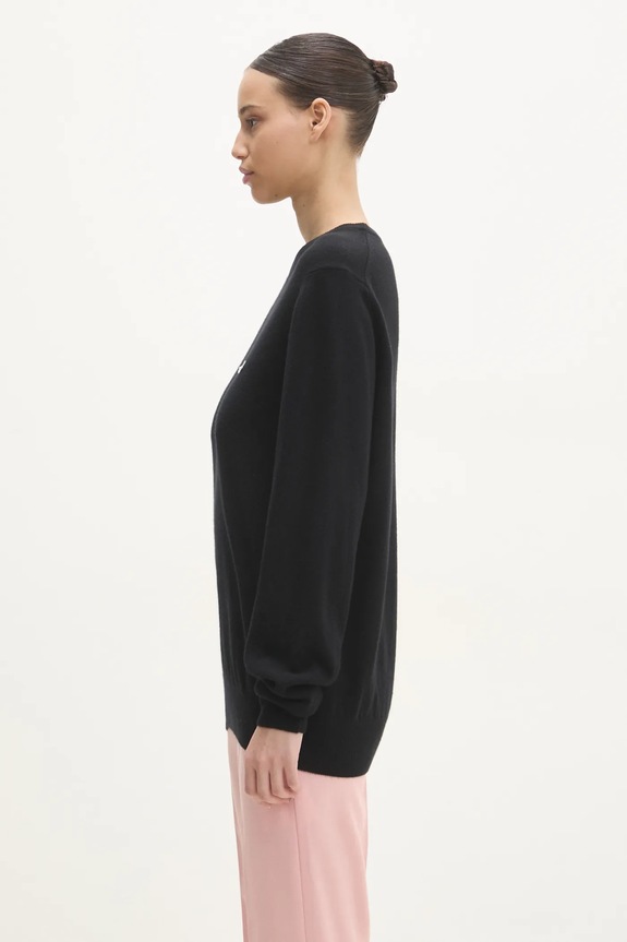 Μάλλινο πουλόβερ Fiorucci Angel W01FPKSW202KN03BK01 μαύρο AW24