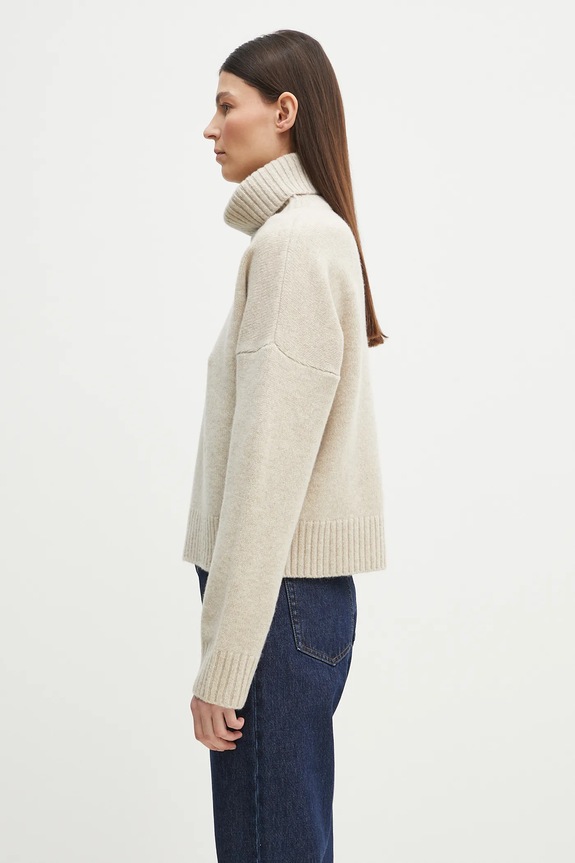 Вълнен пуловер Sporty & Rich SRC Wool WS064514302CR01 бежов AW24