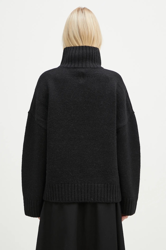 Clothing JW Anderson woolen jumper Leather Patch Pocket Jumper KW1292.YN0367.999 black