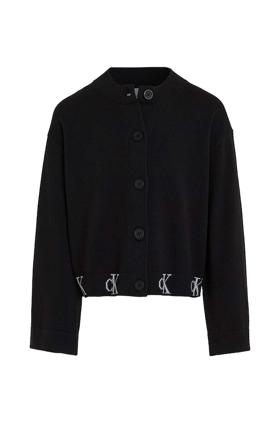 Calvin Klein Jeans kardigan dziecięcy IG0IG02552.9BYH. czarny AW24