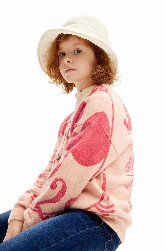 Desigual cardigan copii 24WGJF06 roz