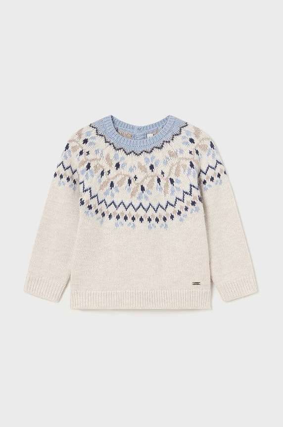Mayoral sweter z domieszką wełny dziecięcy z domieszką wełny niebieski 2323.4D.Baby.9BYH