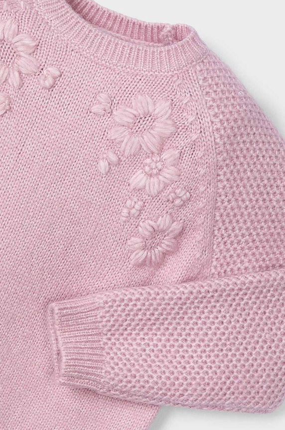 Mayoral sweter dziecięcy 4354.6C.Mini.9BYH różowy AW24