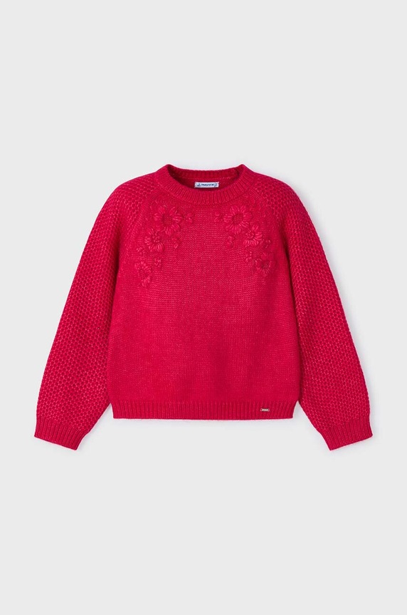 Mayoral sweter dziecięcy aplikacja czerwony 4354.6C.Mini.9BYH