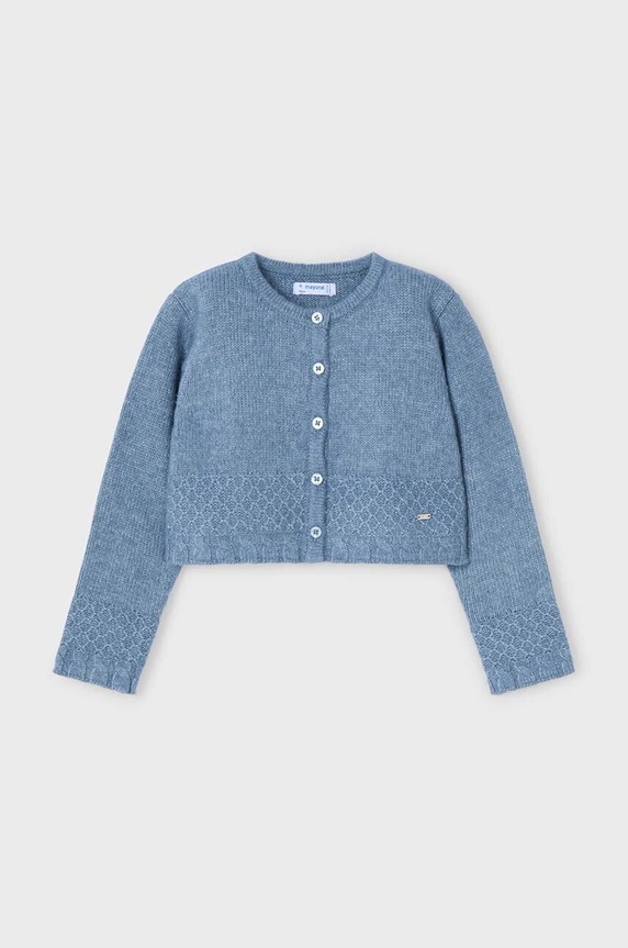 Mayoral sweter z domieszką wełny dziecięcy z domieszką wełny niebieski 4361.6B.Mini.9BYH