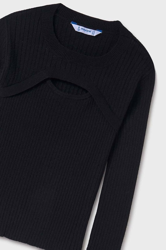 Mayoral pulover copii 7308.8F.Junior.9BYH negru AW24