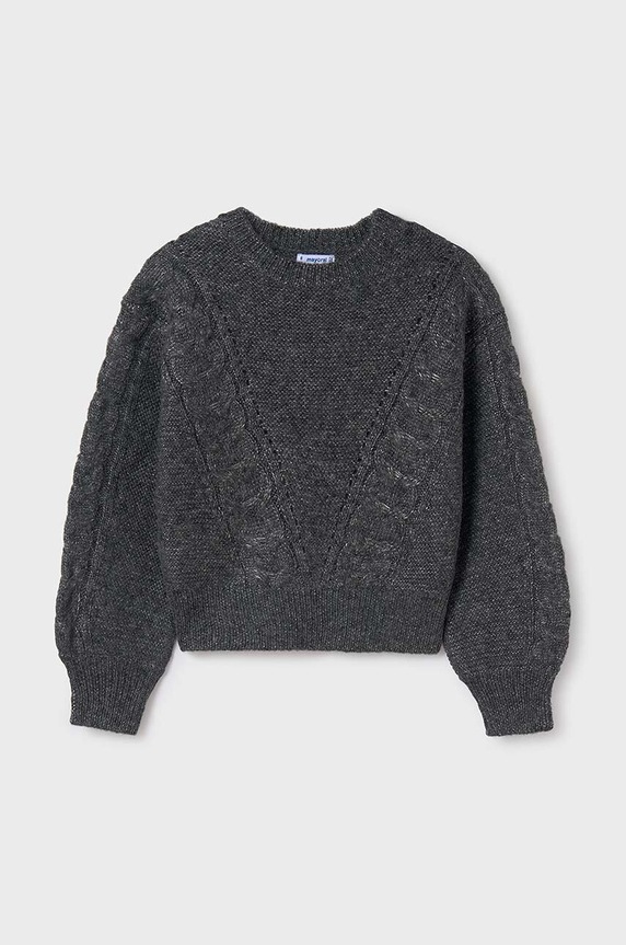 Mayoral sweter z domieszką wełny dziecięcy z domieszką wełny szary 7310.8G.Junior.9BYH