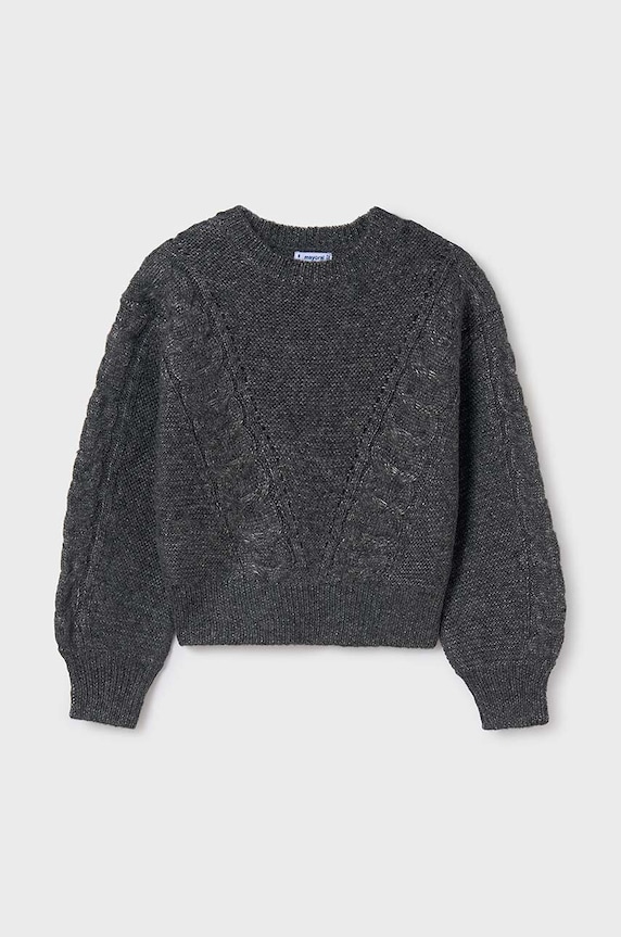Mayoral sweter z domieszką wełny dziecięcy z domieszką wełny szary 7310.8G.Junior.9BYH