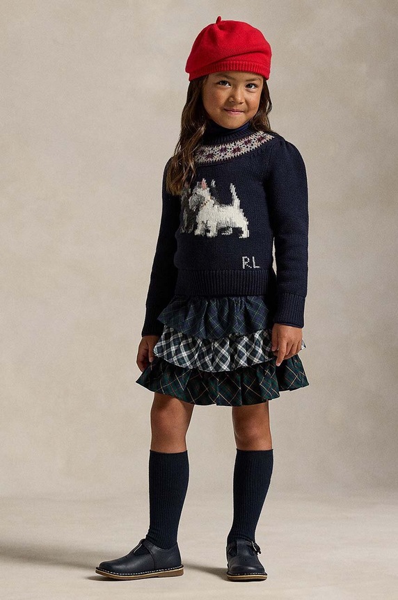 Детски памучен пуловер Polo Ralph Lauren 312950806001 тъмносин