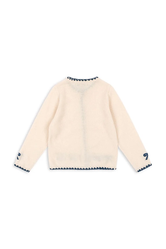 Dievča Detský vlnený kardigan Konges Sløjd COLLETTE KNIT CARDIGAN KS101934 béžová