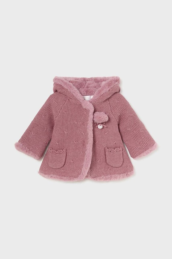 Mayoral Newborn kardigan niemowlęcy 2304.2N.Newborn.9BYH różowy AW24