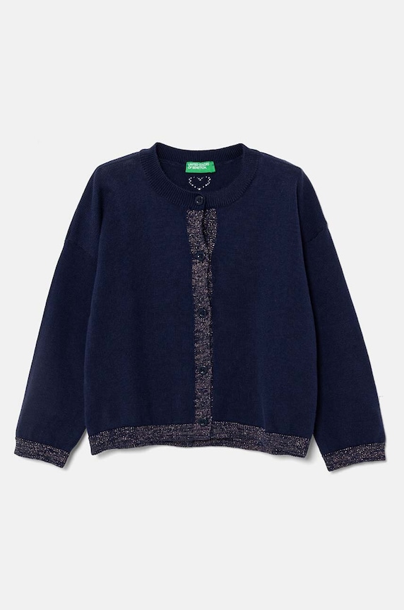 United Colors of Benetton cardigan copii model fin bleumarin 1198H5004.P.Seasonal