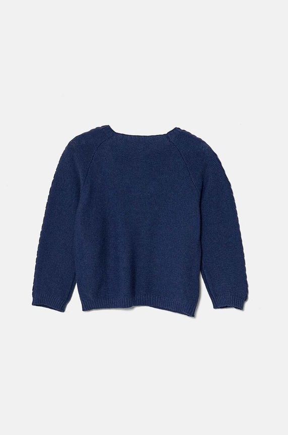 Παιδική ζακέτα από μείγμα μαλλιού United Colors of Benetton 1032A500T.W.Seasonal σκούρο μπλε AW24