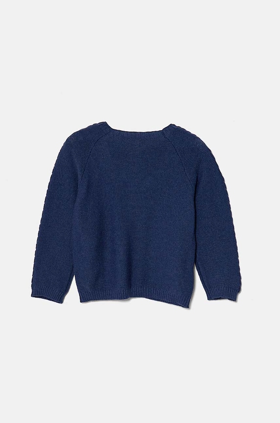 Παιδική ζακέτα από μείγμα μαλλιού United Colors of Benetton 1032A500T.W.Seasonal σκούρο μπλε AW24
