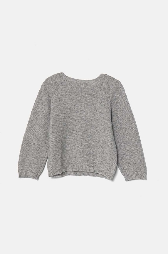 United Colors of Benetton cardigan din amestec de lână pentru bebeluși 1032A500T.W.Seasonal gri AW24