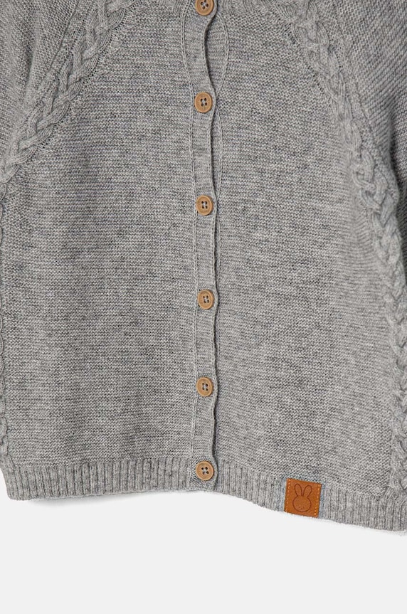 Fete United Colors of Benetton cardigan din amestec de lână pentru bebeluși 1032A500T.W.Seasonal gri