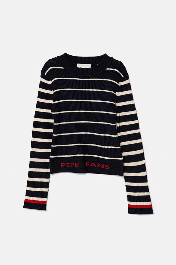 Pepe Jeans pulover copii WINFREY cu modele bleumarin PG701093