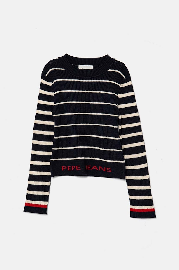 Pepe Jeans pulover copii WINFREY cu modele bleumarin PG701093