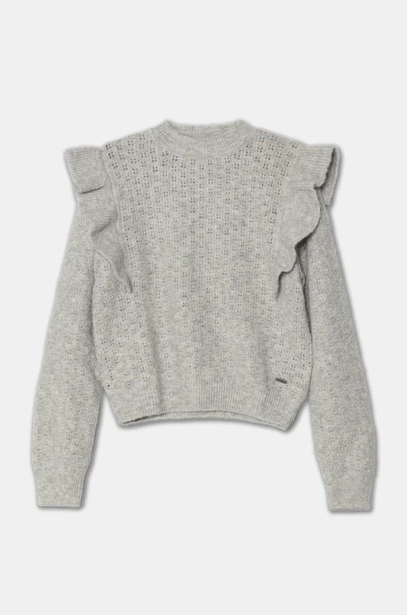 Pepe Jeans gyerek pulóver WINTA sima szürke PG701099