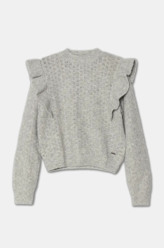 Pepe Jeans gyerek pulóver WINTA sima szürke PG701099