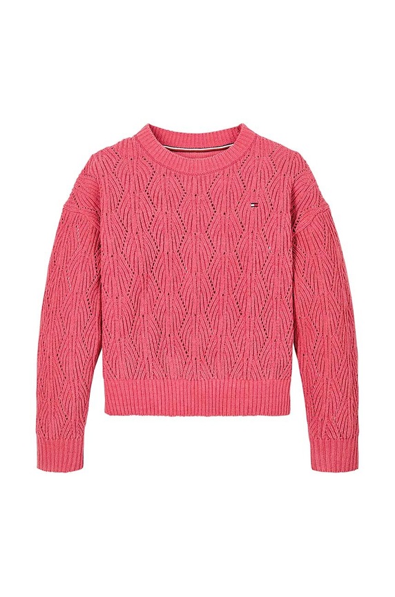 Tommy Hilfiger sweter dziecięcy KG0KG08153.9BYH. różowy NC24