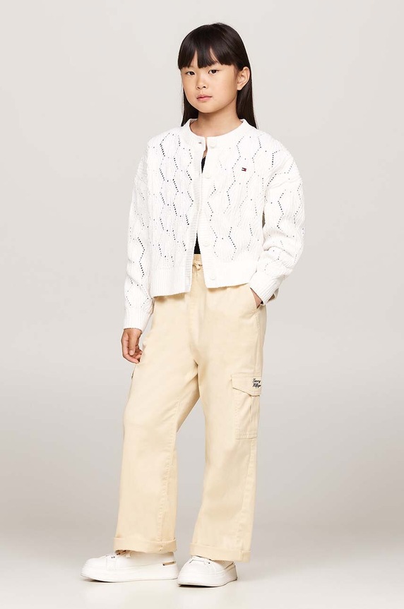 Детска жилетка Tommy Hilfiger бежов KG0KG08154.9BYH.