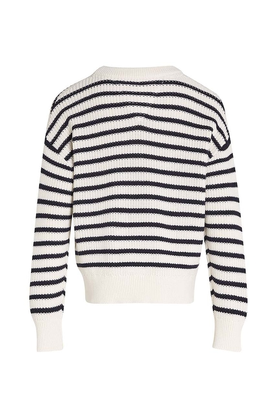 Lány Tommy Hilfiger gyerek pamut pulóver KG0KG08504.9BYH.104.122 bézs