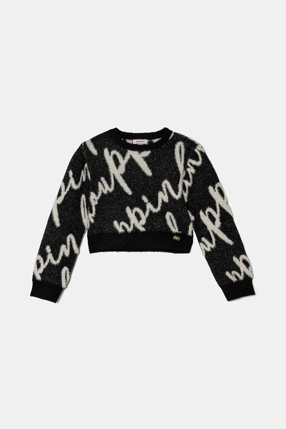 Pinko Up pulover copii cu modele negru F4PIJGJP019