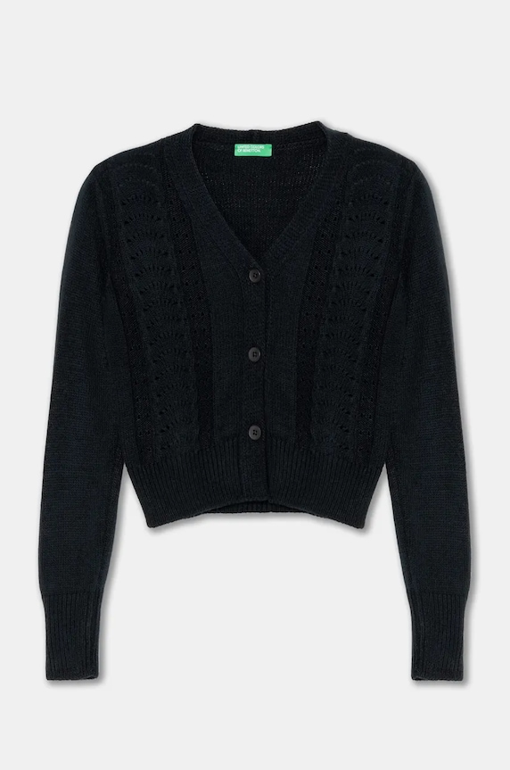 United Colors of Benetton pulover copii uni negru 1370C601Q.G.Seasonal