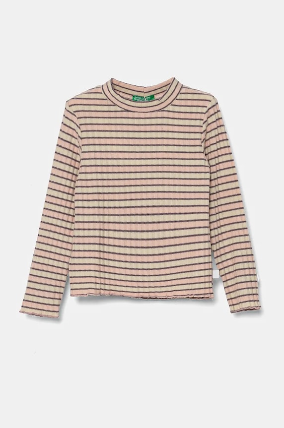 Детский лонгслив United Colors of Benetton с эластаном бежевый 3GDAG200X.P.Seasonal