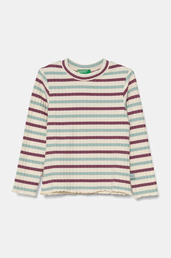 Παιδικό μακρυμάνικο United Colors of Benetton εμπριμέ τιρκουάζ 3GDAG200X.P.Seasonal