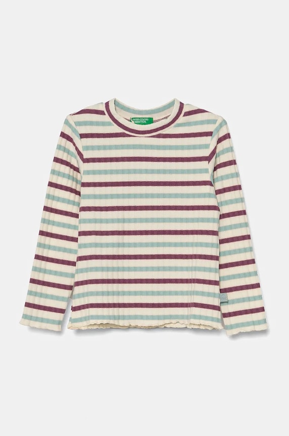 Παιδικό μακρυμάνικο United Colors of Benetton εμπριμέ τιρκουάζ 3GDAG200X.P.Seasonal