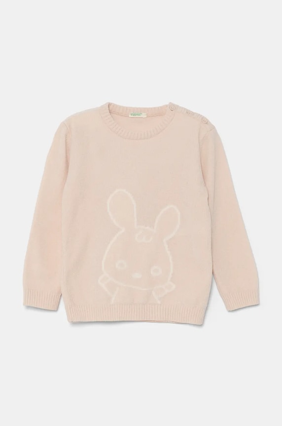 United Colors of Benetton sweter niemowlęcy pozostałe beżowy 16AKA1017.G.W.Seasonal