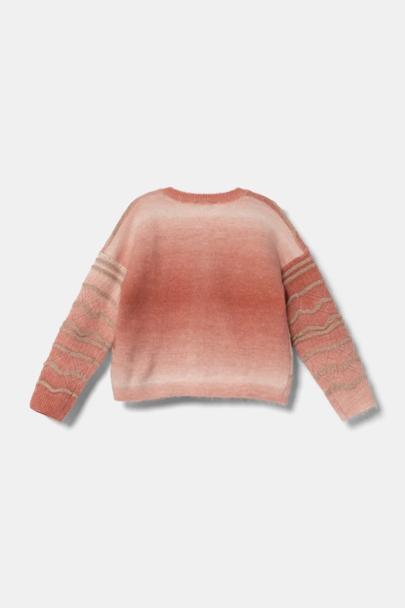 United Colors of Benetton pulover copii 18BXG500L.P.Seasonal roz AW24