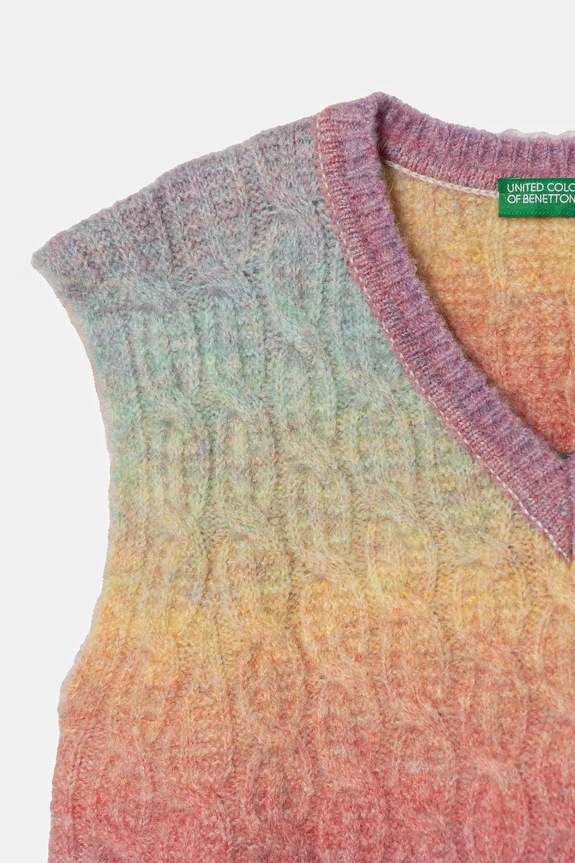 Dievča Detský sveter United Colors of Benetton 18N3C400K.G.Seasonal viacfarebná