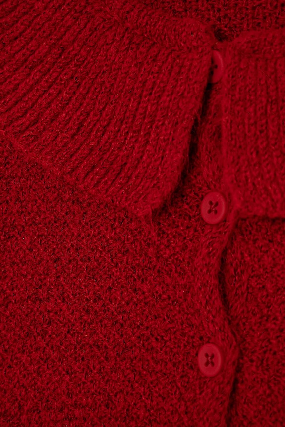 Fete United Colors of Benetton cardigan cu amestec de lână pentru copii 106QG500N.P.Seasonal rosu