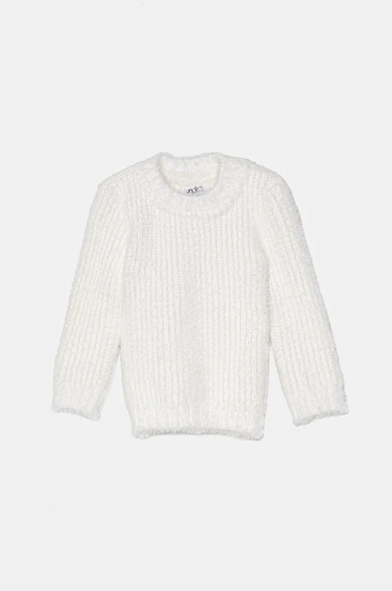 Παιδικό πουλόβερ από μείγμα μαλλιού Jamiks RIGNOR με μείγμα μαλλιού λευκό RIGNOR.Sweterek.JZH391