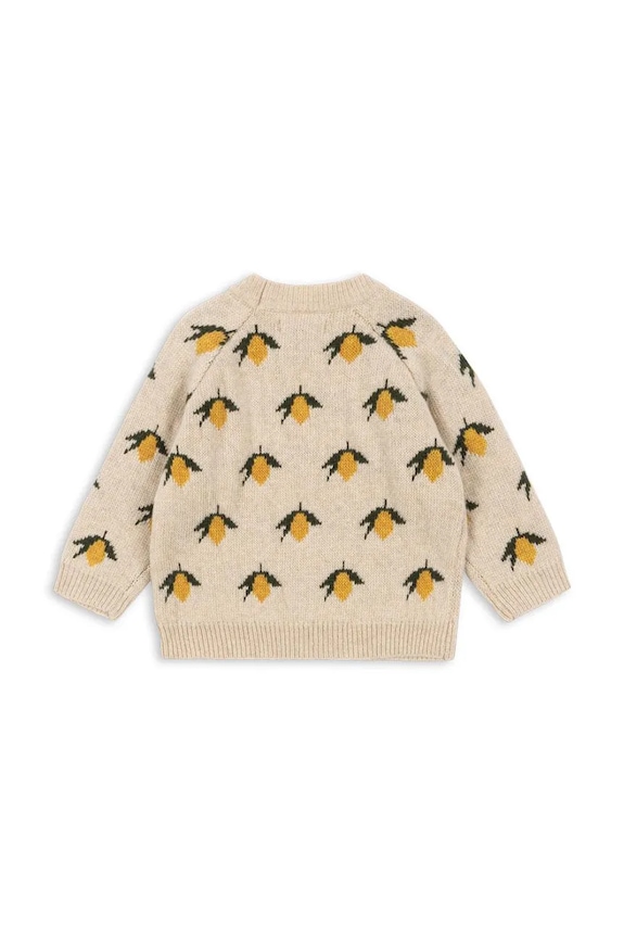 Konges Sløjd sweter wełniany dziecięcy BELOU LEMON KNIT BLOUSE KS101427 szary AW25