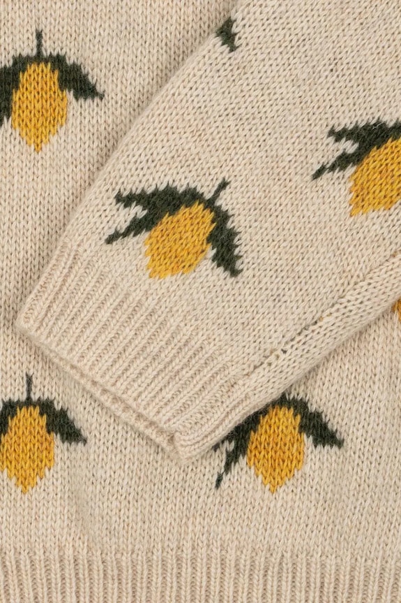 Konges Sløjd sweter wełniany dziecięcy BELOU LEMON KNIT BLOUSE szary KS101427