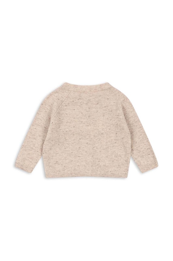 Παιδική μάλλινη ζακέτα Konges Sløjd MINO KNIT CARDIGAN KS101614 μπεζ AW24