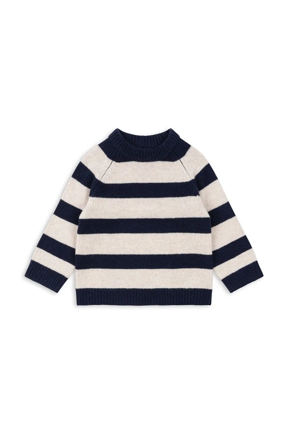 Dětský vlněný svetr Konges Sløjd VITU KNIT BLOUSE vlna námořnická modř KS101728