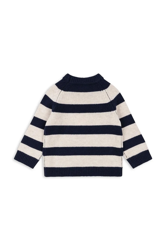 Dětský vlněný svetr Konges Sløjd VITU KNIT BLOUSE KS101728 námořnická modř AW24