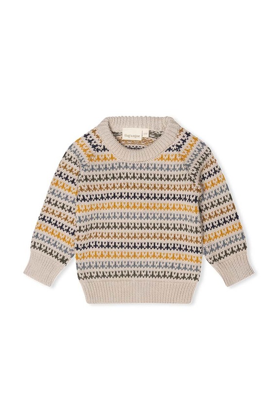 Παιδικό βαμβακερό πουλόβερ That's mine Frankie 128195 μπεζ AW24
