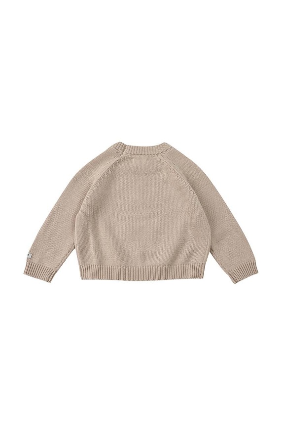 Chłopiec Donsje sweter bawełniany niemowlęcy Loeke Sweater Bunny 3026001. beżowy